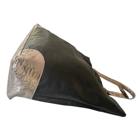 Jimmy Choo Parfums Black & Snake Print Faux Leather Tote Shoulder Bag! - Picture 6 of 11